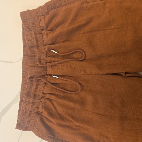 Quince 100% Linen Wide Leg Womens Pants Trousers Brown Size XL - Picture 8 of 10